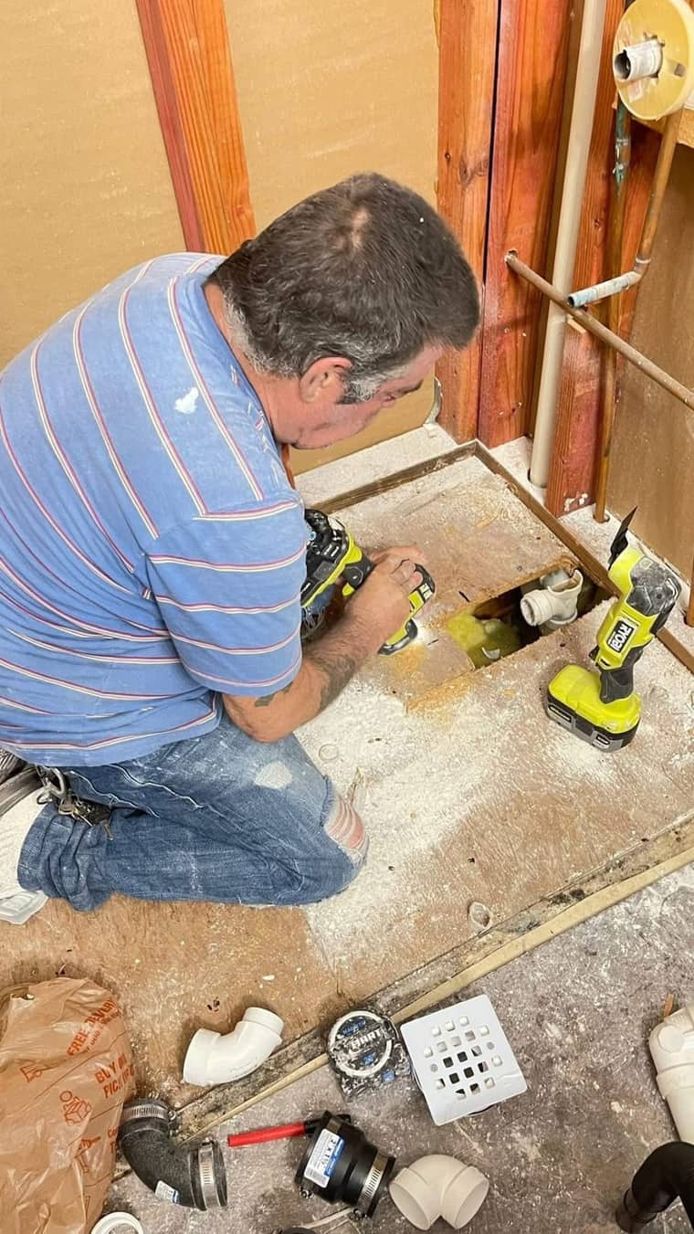 Remodeling contractor at work in Corpus Christi — plumbing installation