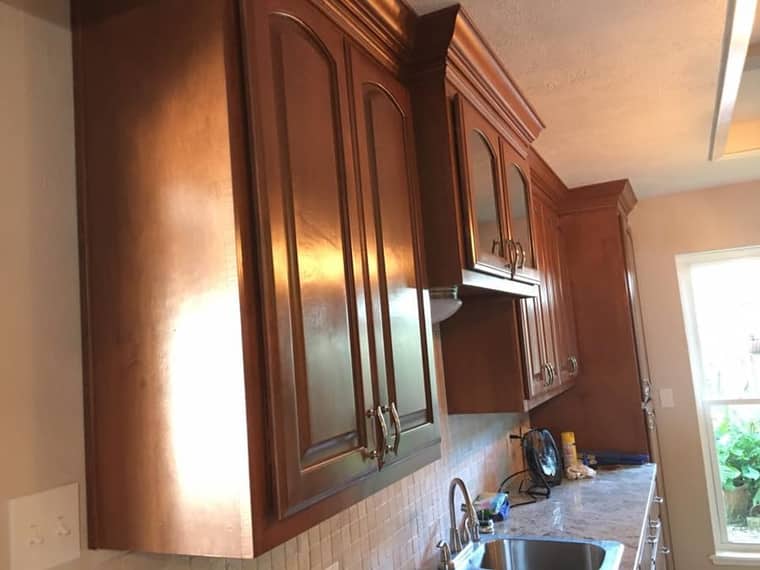 Custom cabinetry Corpus Christi — wood cabinets with crown molding